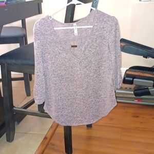 Light pink and black blouse